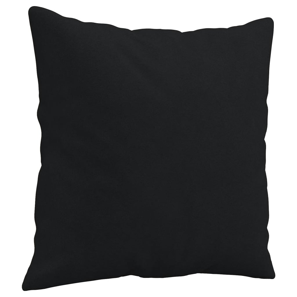 Canapé 2 places avec oreillers noir 140 cm tissu microfibre - XIOS
