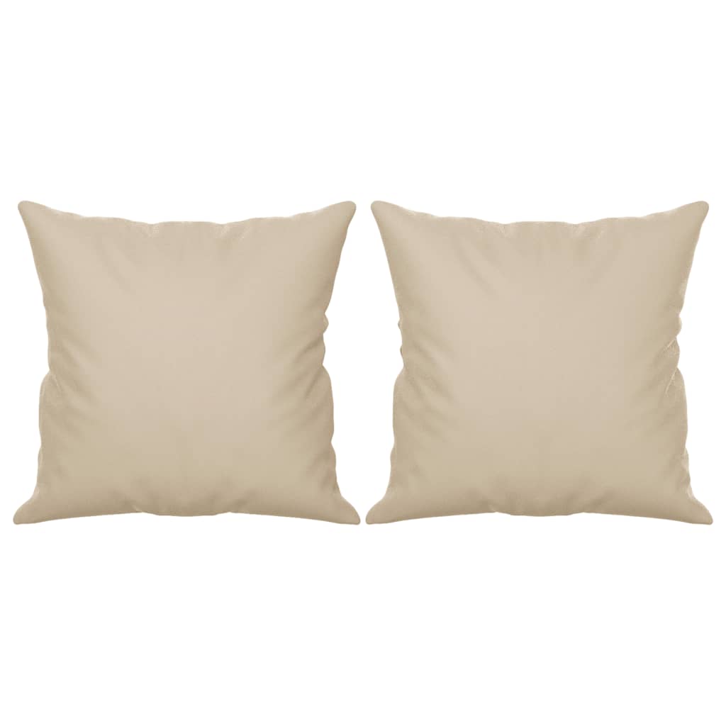 Canapé 2 places avec oreillers crème 140 cm tissu microfibre Canapés vidaXL