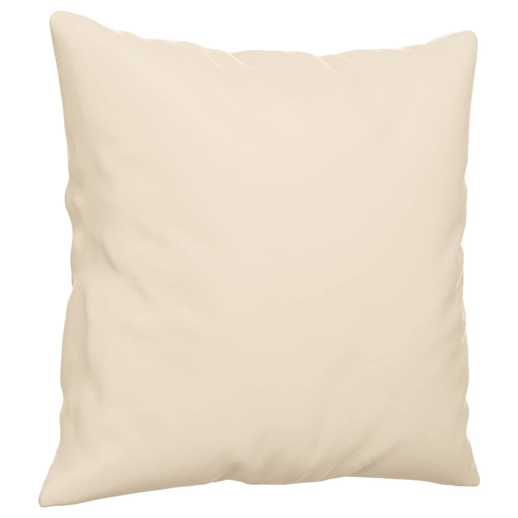 Canapé 3 places avec oreillers beige 180 cm tissu microfibre