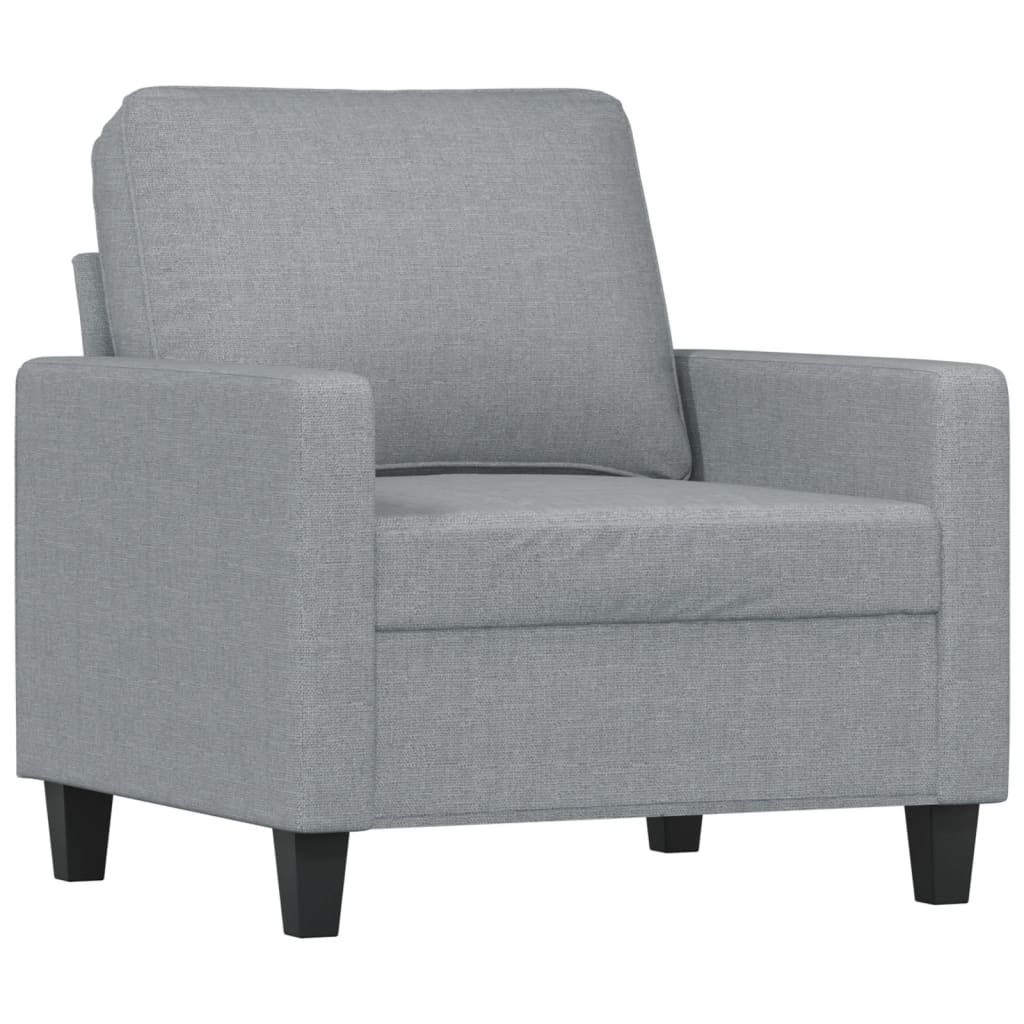 Fauteuil avec repose-pied Gris clair 60 cm Tissu - XIOS