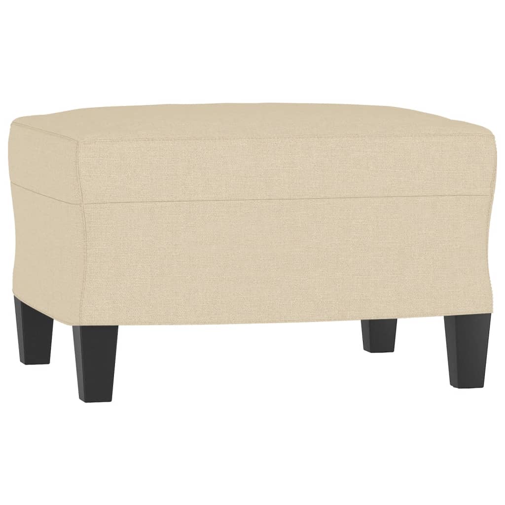 Fauteuil avec repose-pied Crème 60 cm Tissu - XIOS