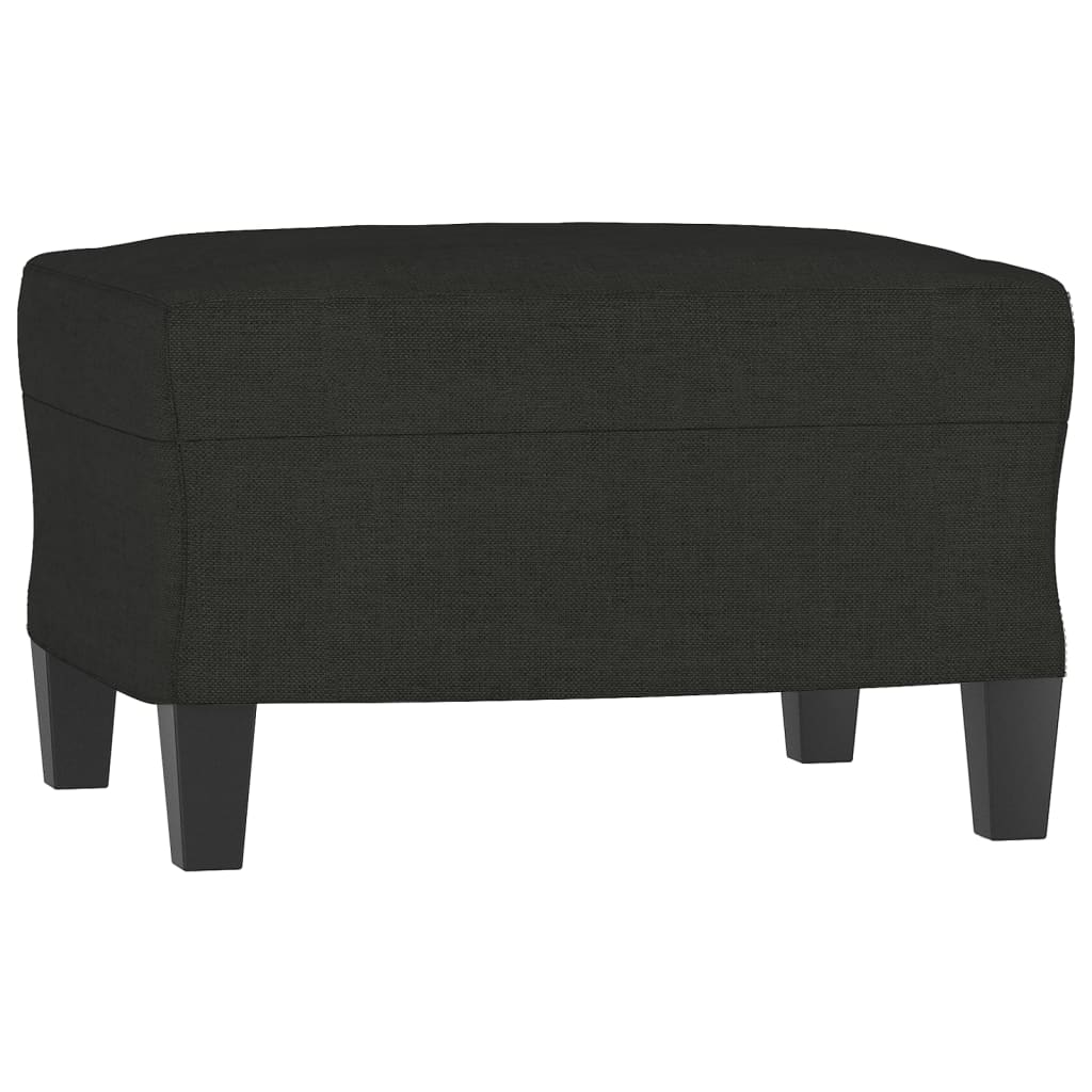Fauteuil avec repose-pied Noir 60 cm Tissu - XIOS