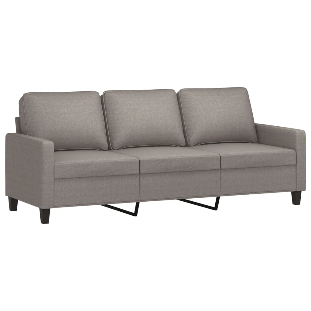 Canapé à 3 places avec repose-pieds Taupe 180 cm Tissu - XIOS