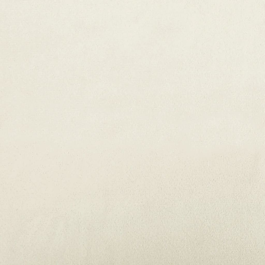Canapé à 3 places avec repose-pieds Crème 180 cm Velours - XIOS