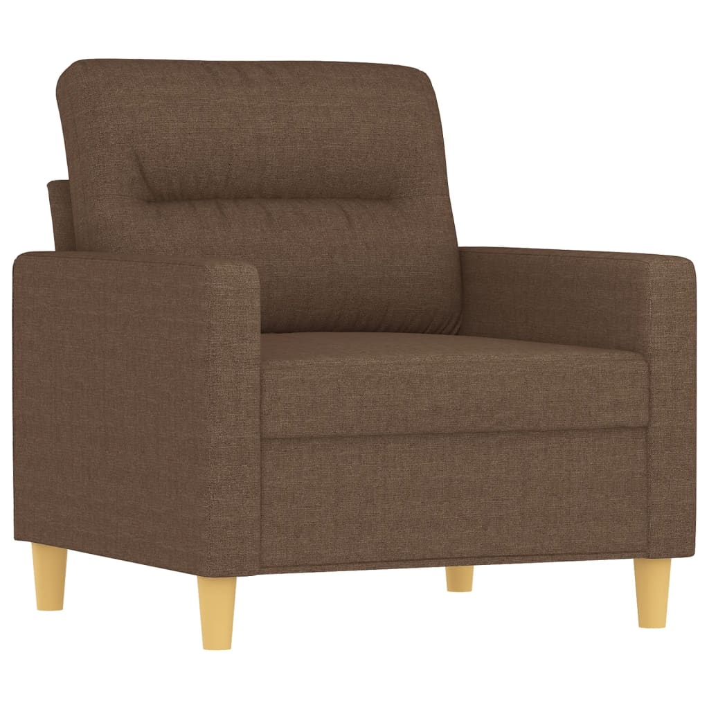 Fauteuil avec repose-pied Marron 60 cm Tissu - XIOS