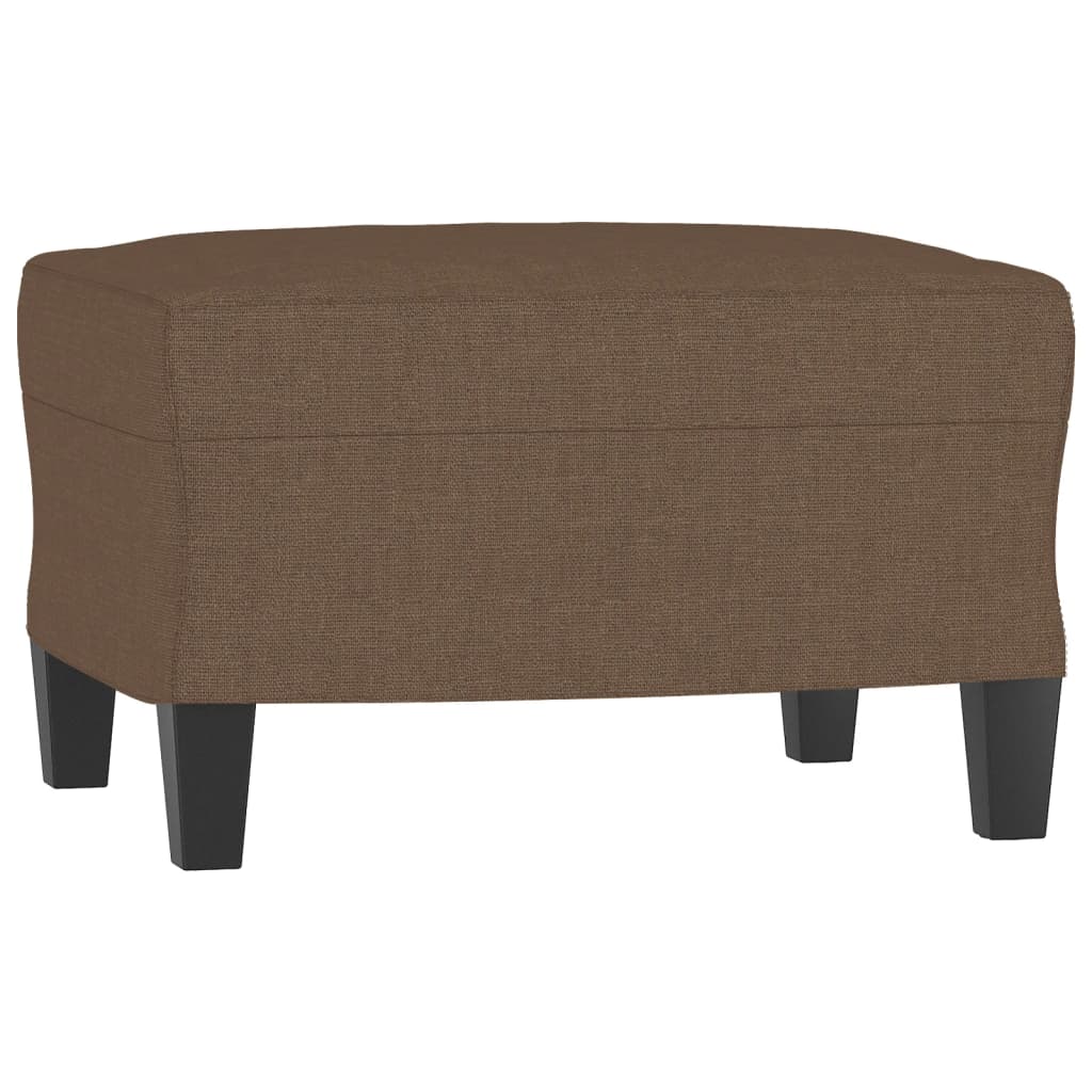 Fauteuil avec repose-pied Marron 60 cm Tissu - XIOS