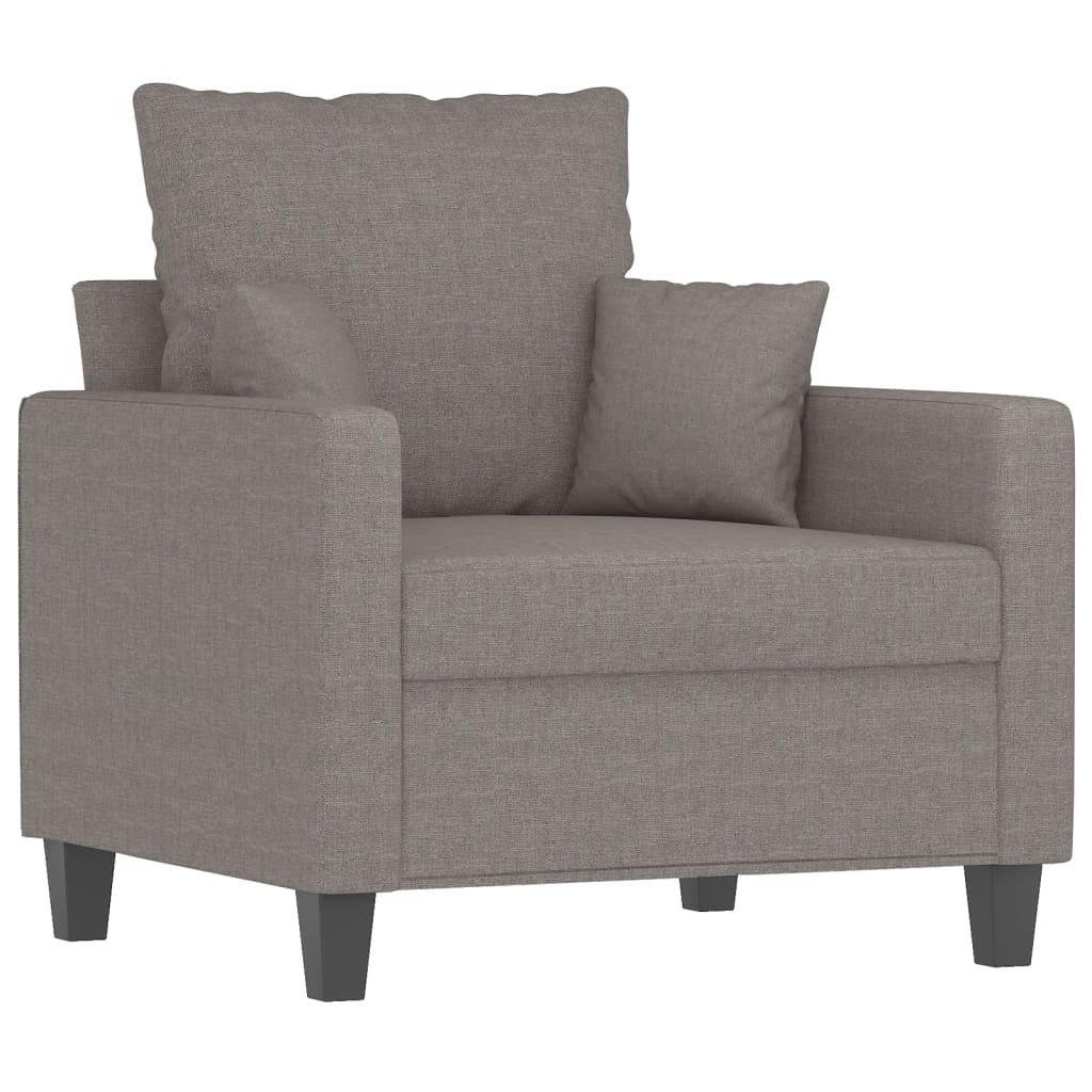 Fauteuil avec repose-pied Taupe 60 cm Tissu - XIOS