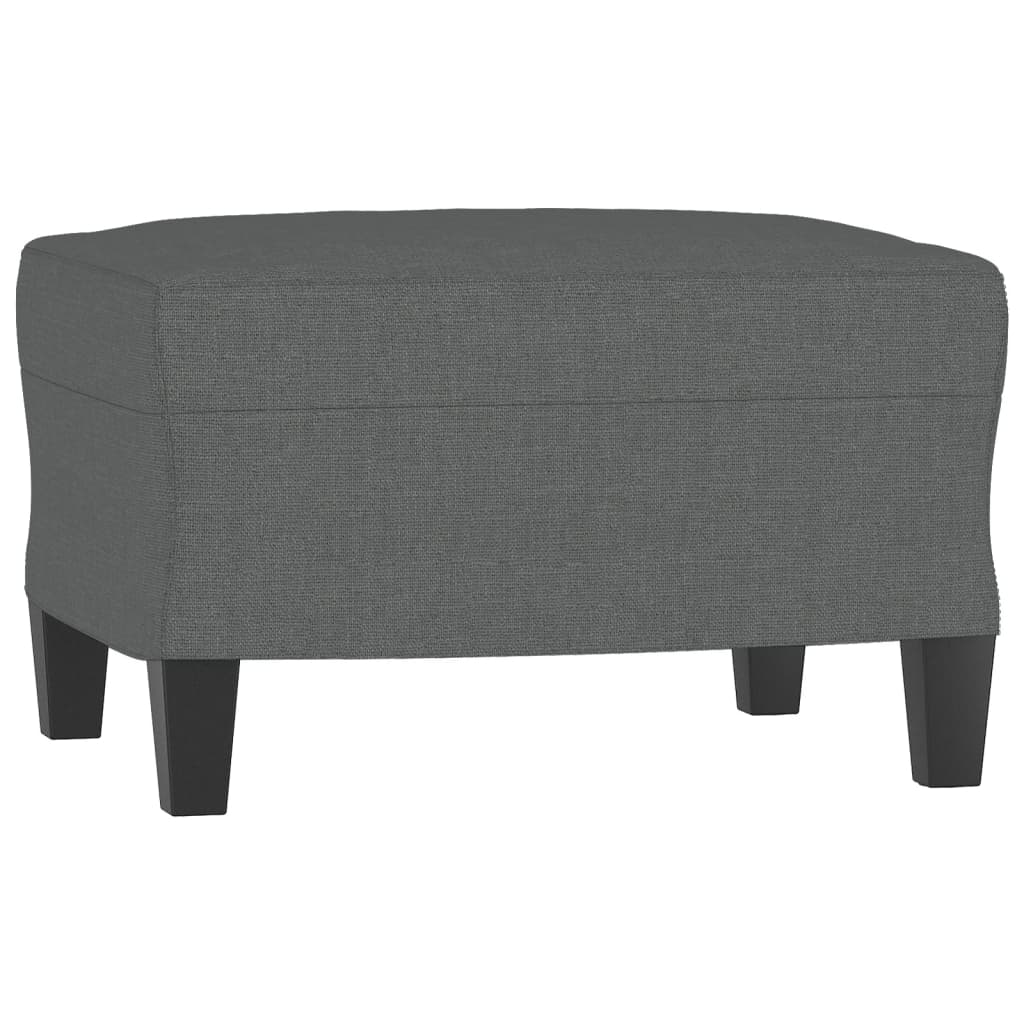 Canapé à 3 places avec repose-pieds Gris foncé 180 cm Tissu - XIOS