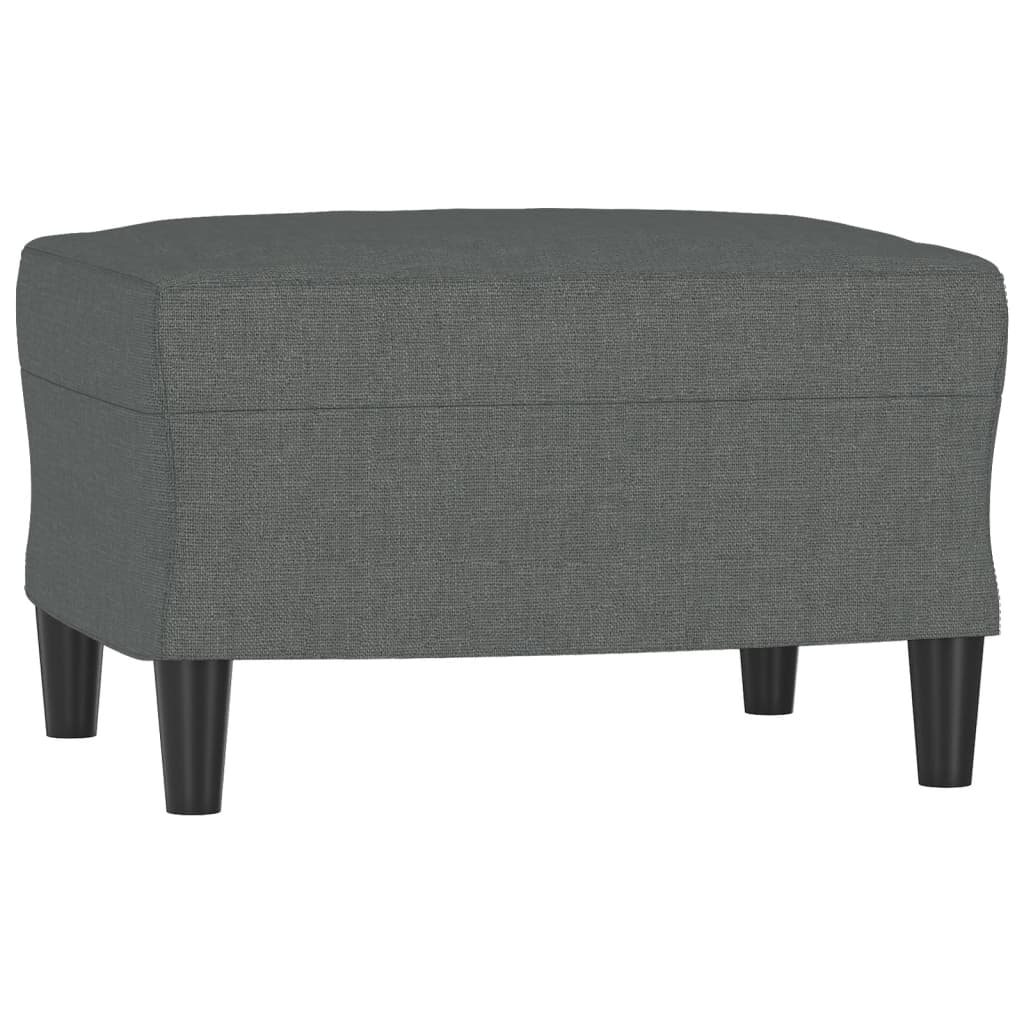 Fauteuil avec repose-pied Gris foncé 60 cm Tissu - XIOS