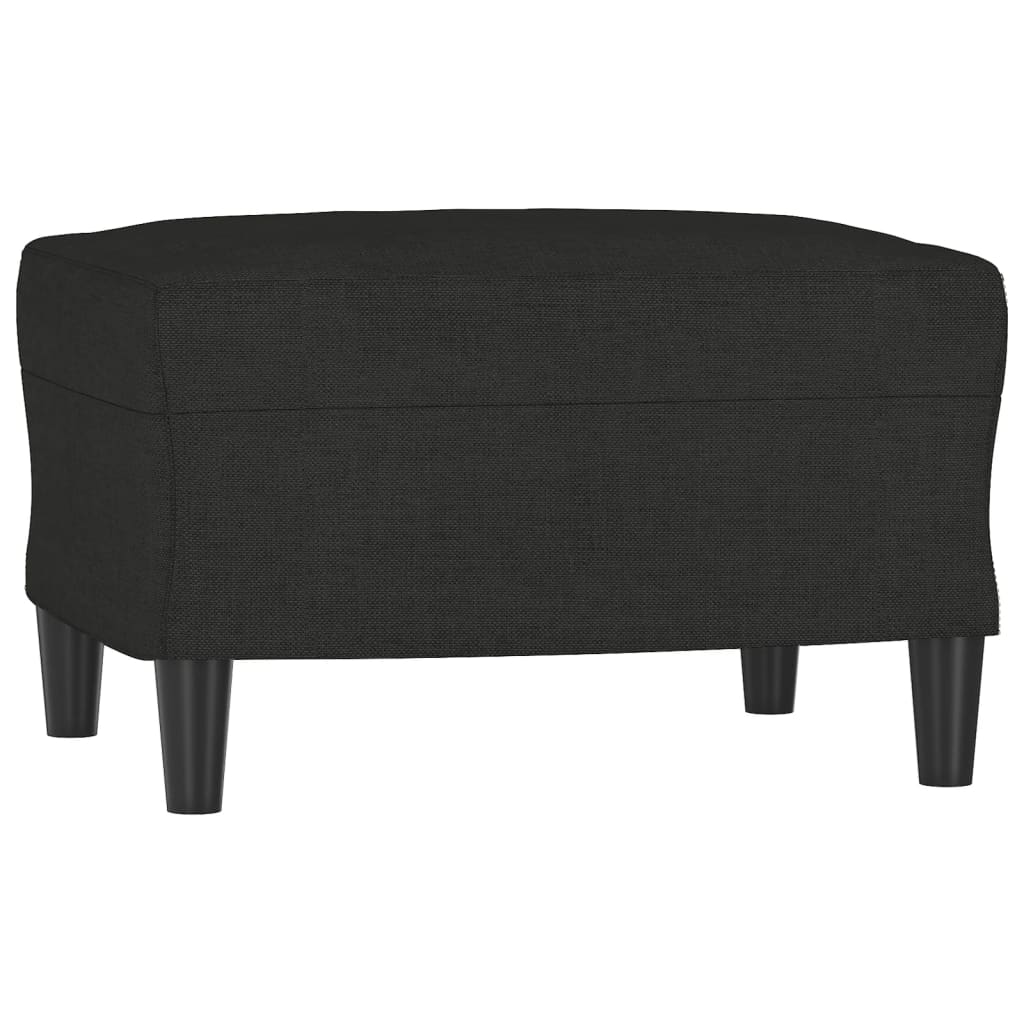 Fauteuil avec repose-pied Noir 60 cm Tissu - XIOS