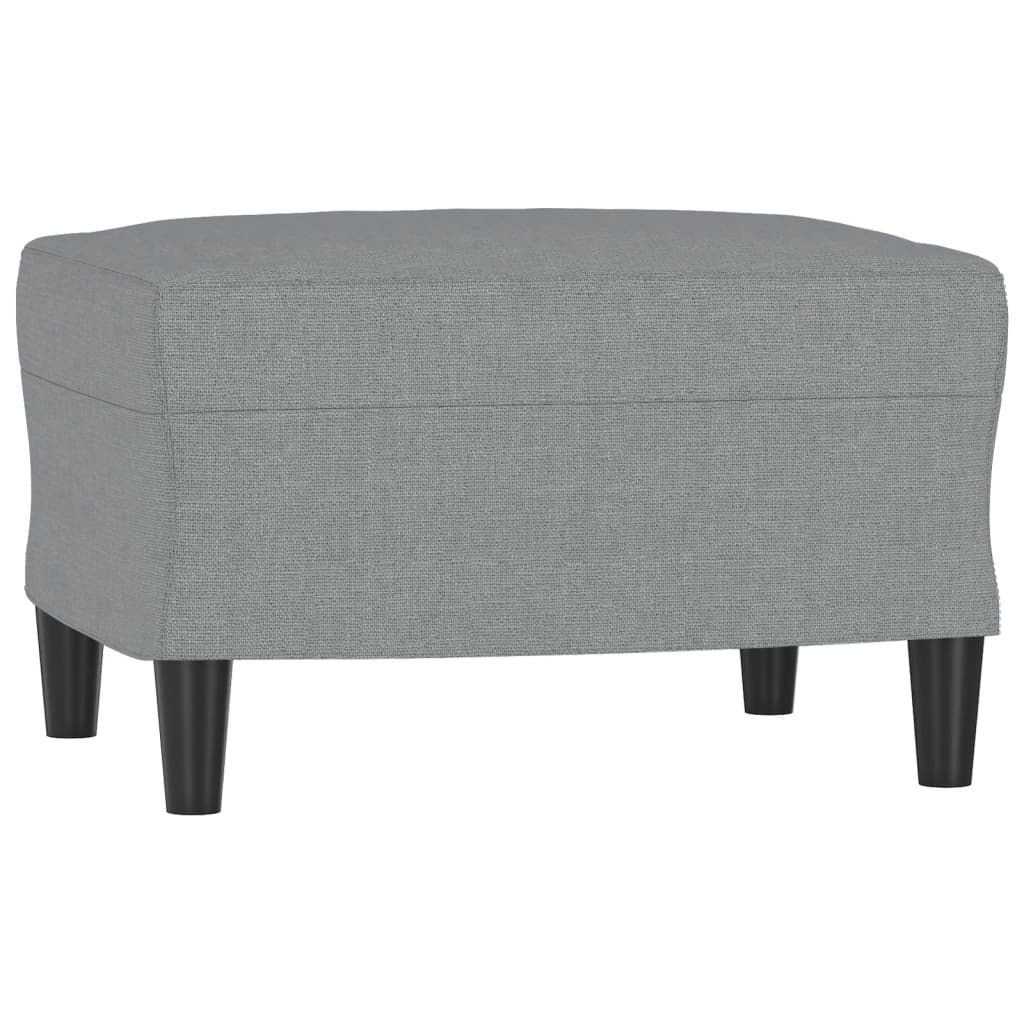 Canapé à 3 places avec repose-pieds Gris clair 180 cm Tissu - XIOS
