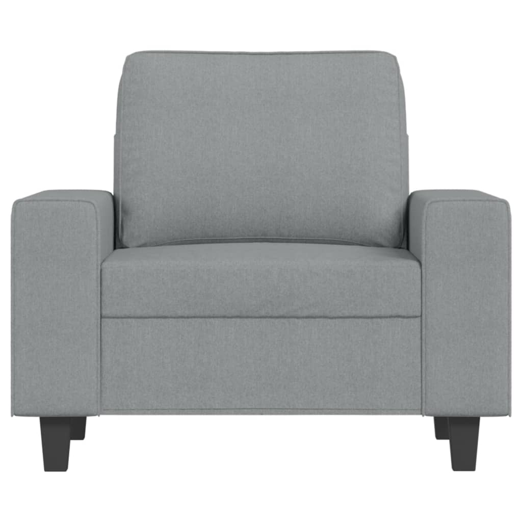 Fauteuil avec repose-pied Gris clair 60 cm Tissu - XIOS