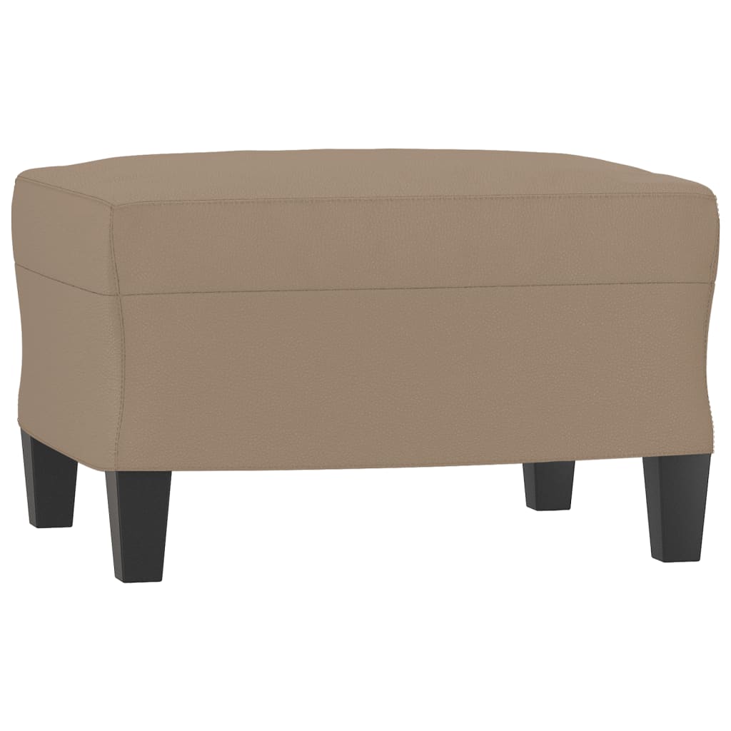 Fauteuil avec repose-pied Cappuccino 60 cm Similicuir - XIOS