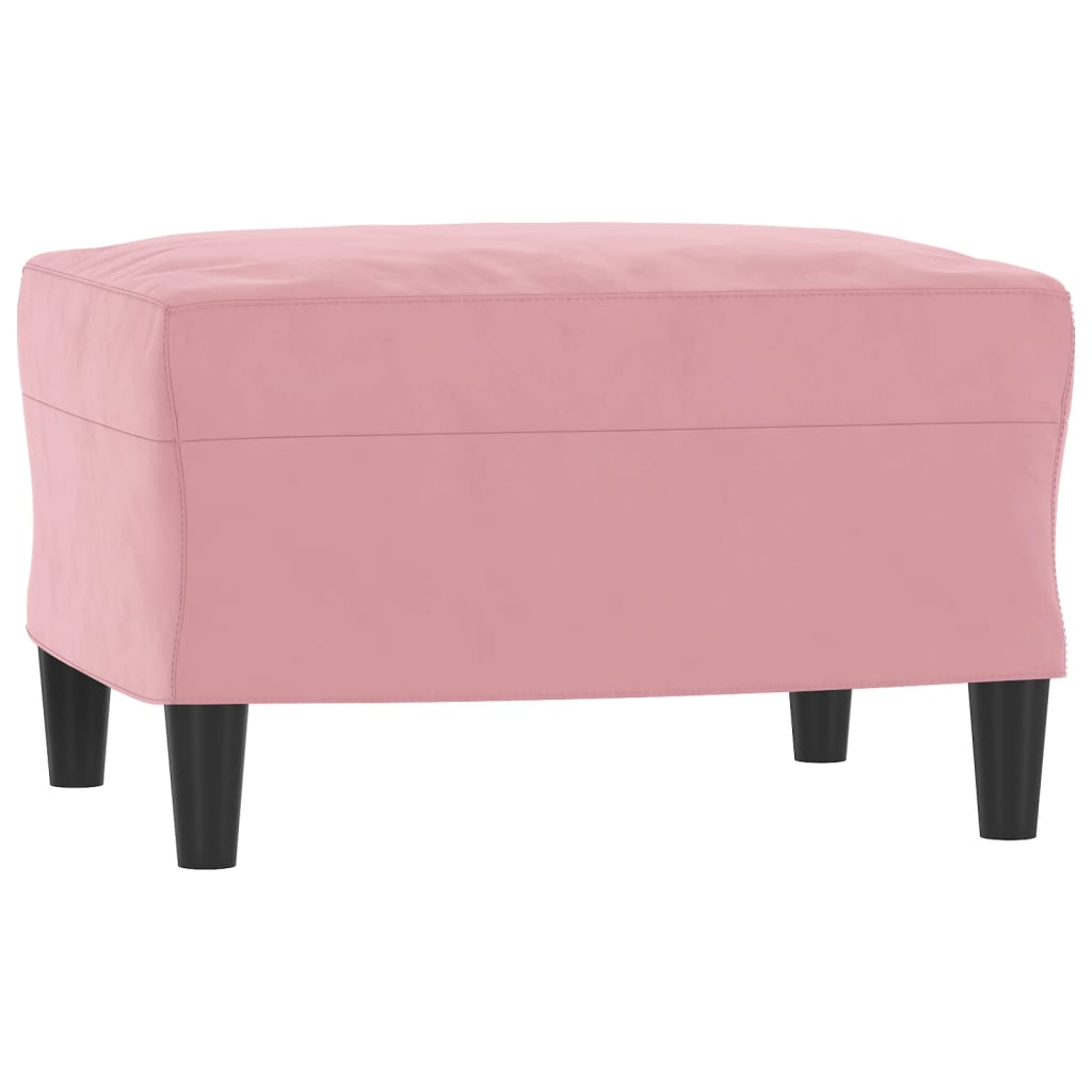 Fauteuil avec repose-pied Rose 60 cm Velours - XIOS