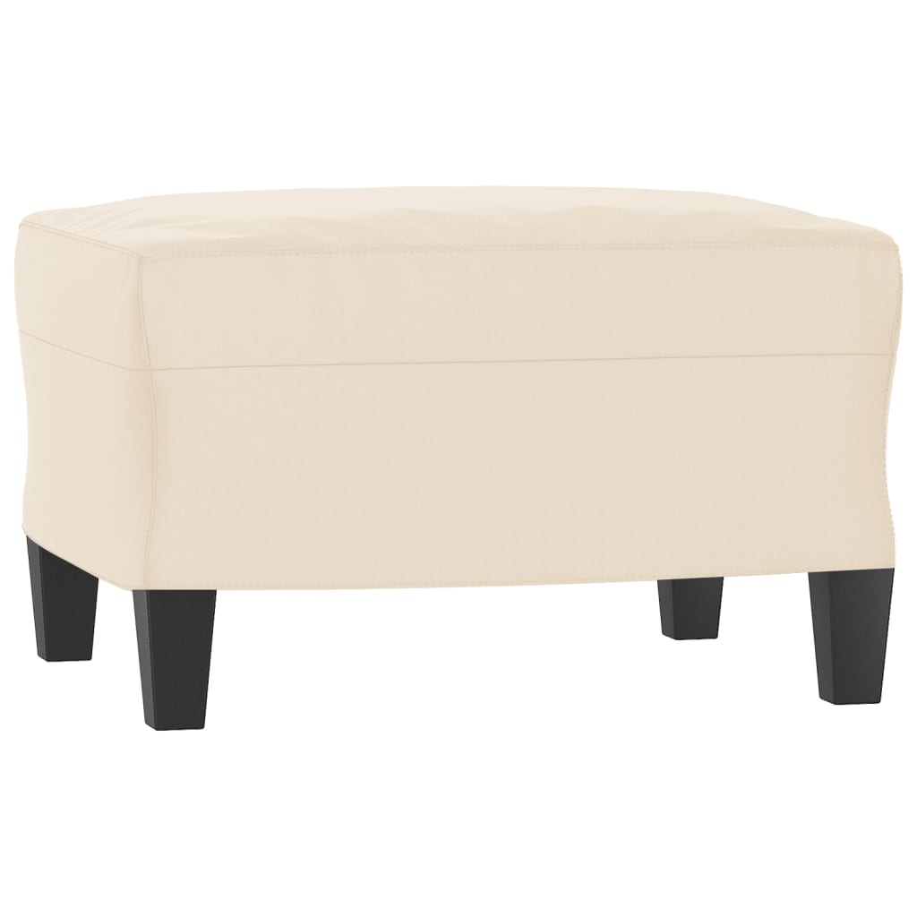 Canapé 3 places avec repose-pieds Beige 180 cm Tissu microfibre - XIOS