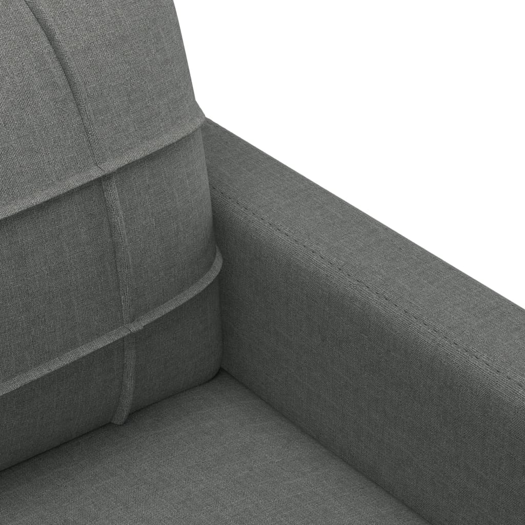 Ensemble de canapés 3 pcs avec coussins Gris foncé Tissu - XIOS