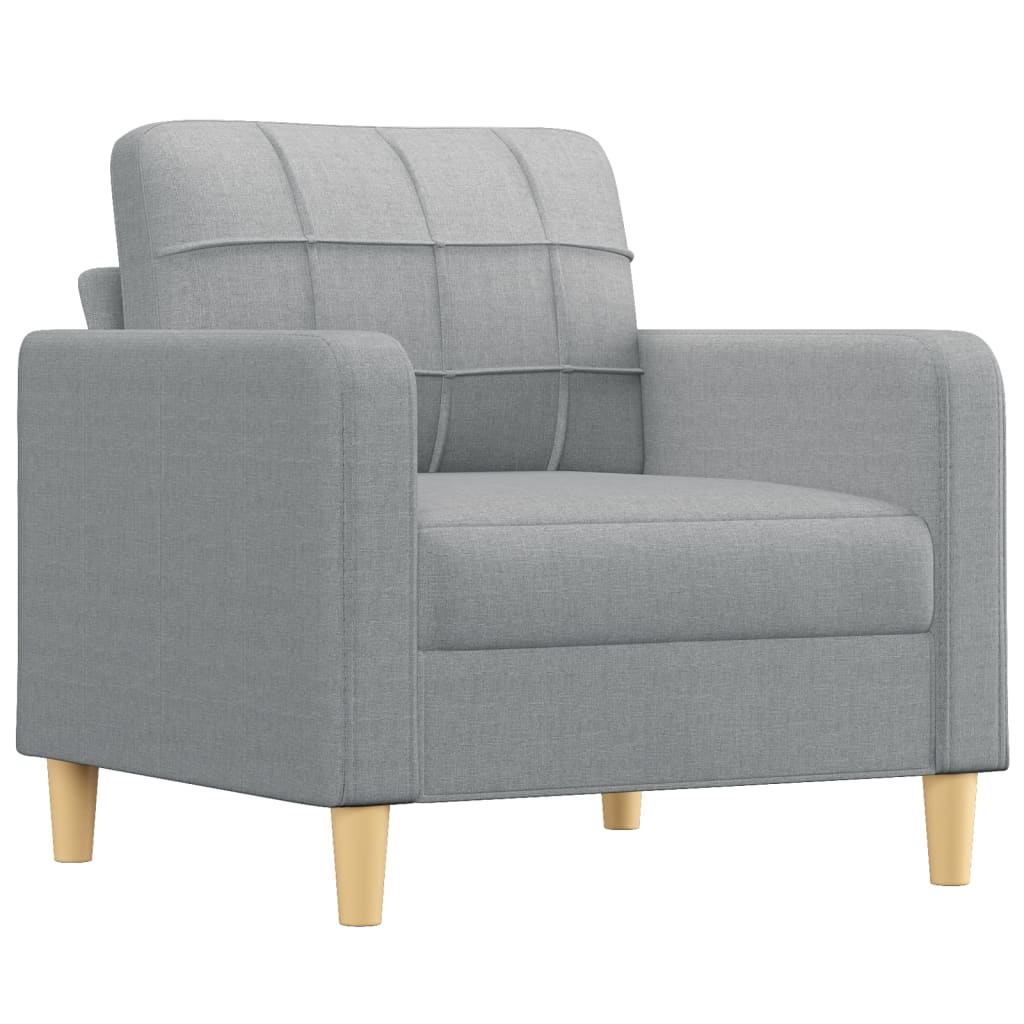 Ensemble de canapés 3 pcs coussins gris clair tissu - XIOS