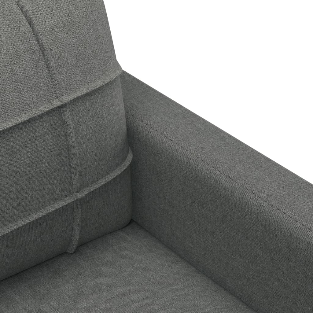Ensemble de canapés 3 pcs coussins gris foncé tissu - XIOS