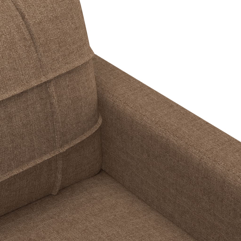 Ensemble de canapés 3 pcs avec coussins marron tissu - XIOS