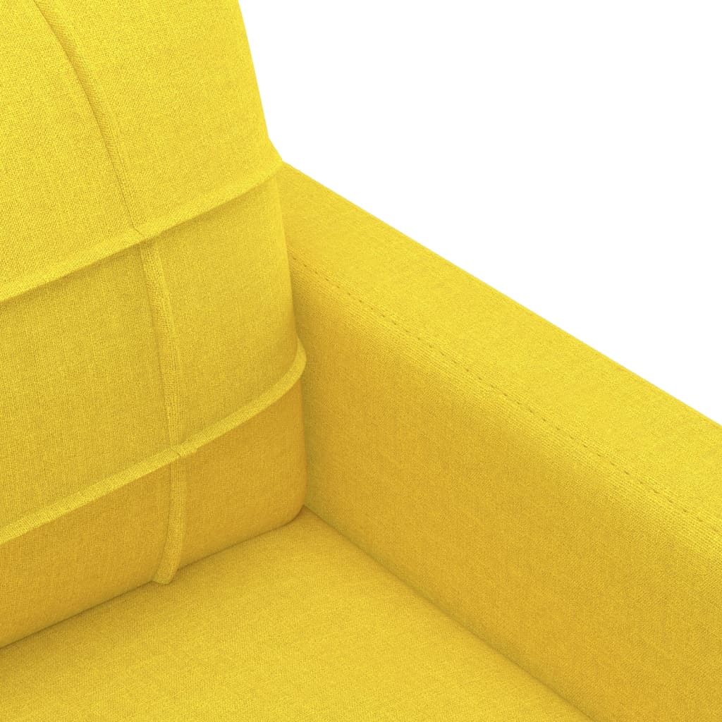 Ensemble de canapés 3 pcs avec coussins jaune clair tissu - XIOS