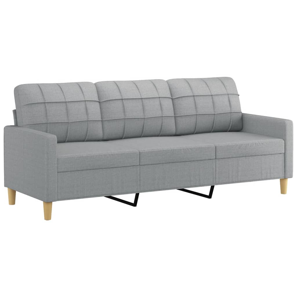 Ensemble de canapés 4 pcs coussins gris clair tissu - XIOS