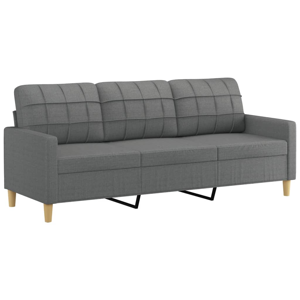 Ensemble de canapés 4 pcs coussins gris foncé tissu - XIOS