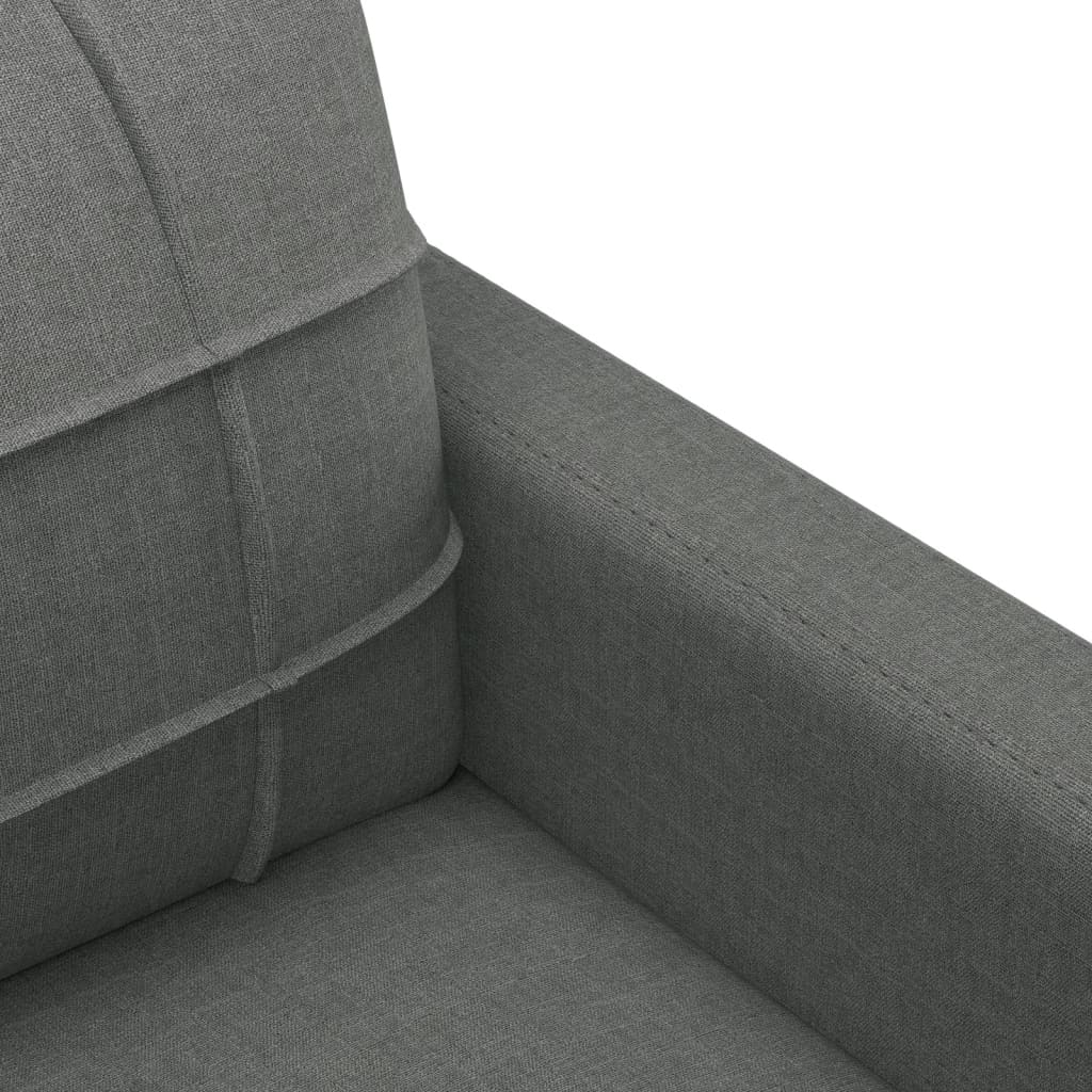 Ensemble de canapés 4 pcs coussins gris foncé tissu - XIOS