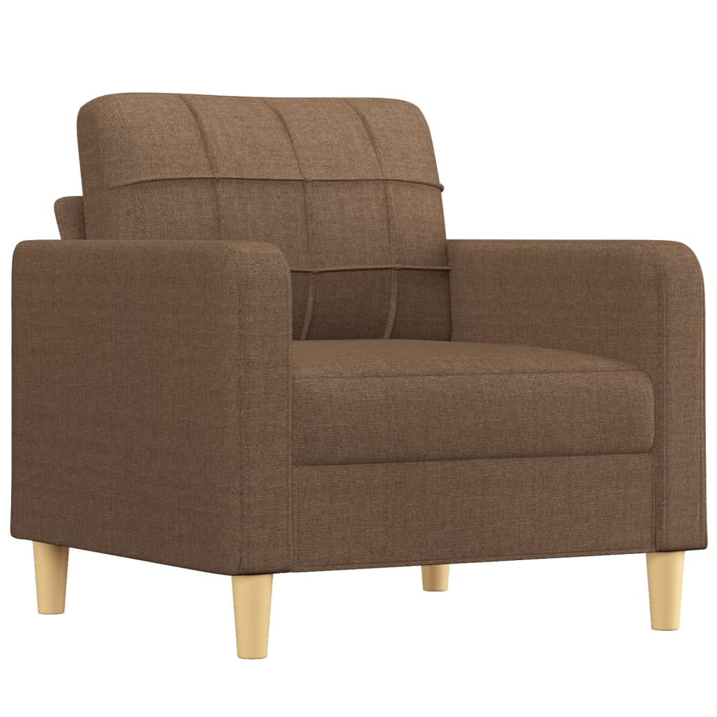 Ensemble de canapés 4 pcs avec coussins marron tissu - XIOS