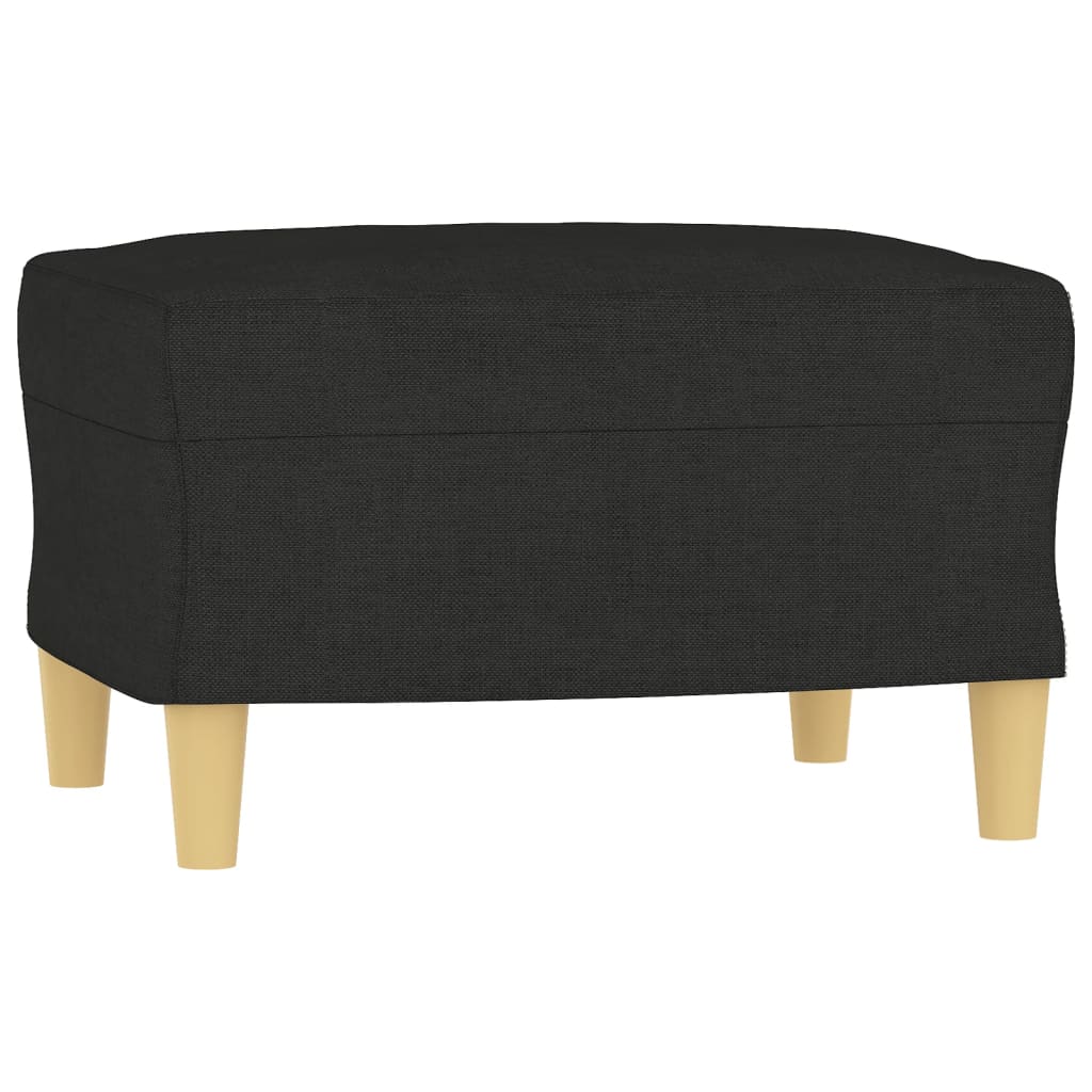 Ensemble de canapés 3 pcs avec coussins Noir Tissu - XIOS