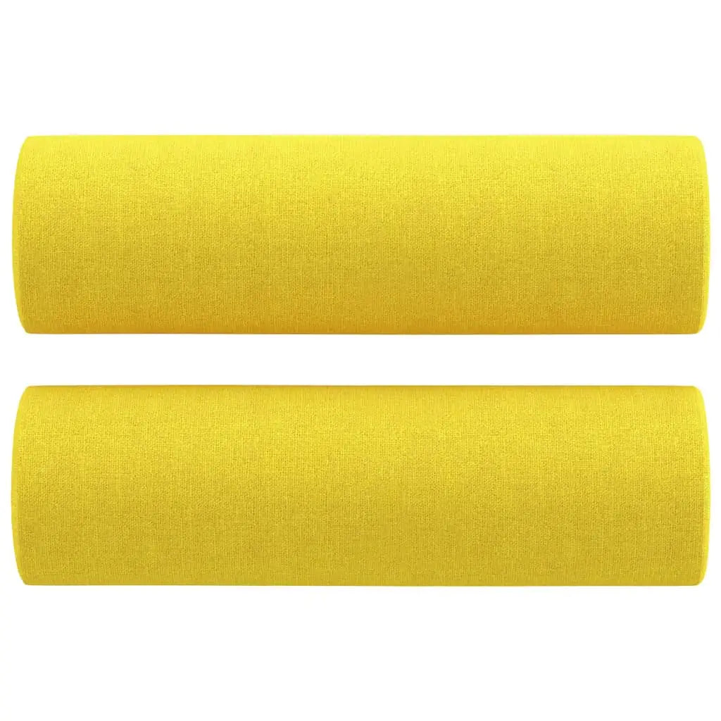 Ensemble de canapés 3 pcs avec coussins jaune clair tissu - XIOS