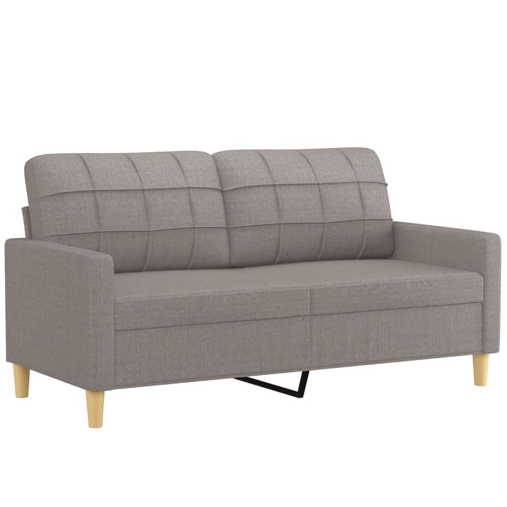Ensemble de canapés 2 pcs avec coussins Taupe Tissu - XIOS