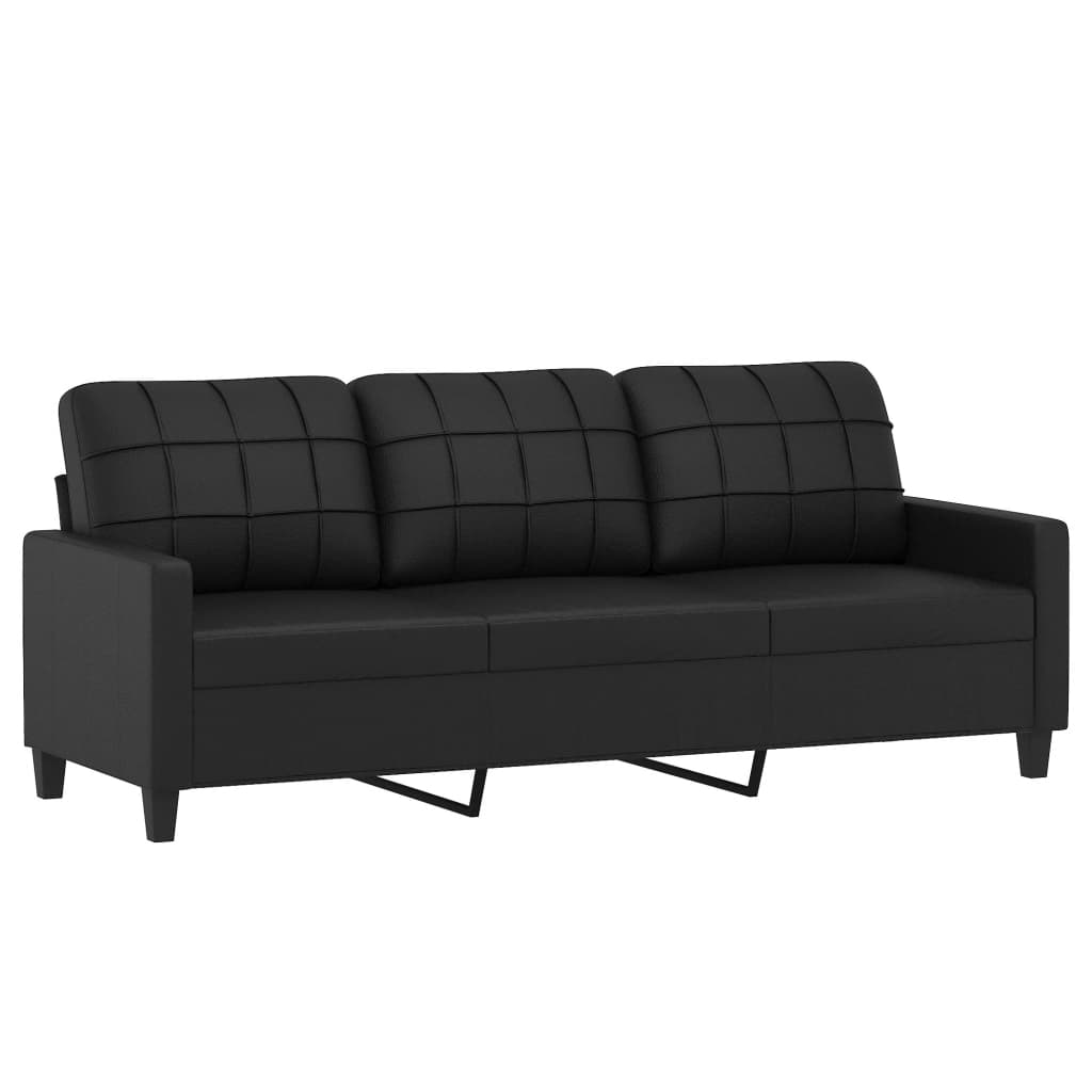 Ensemble de canapés 4 pcs avec coussins Noir Similicuir - XIOS