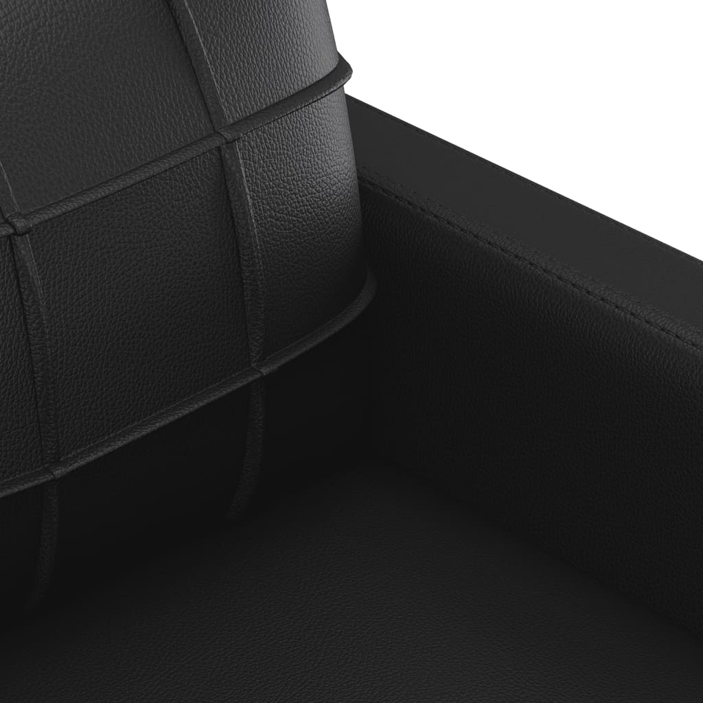 Ensemble de canapés 3 pcs avec coussins noir similicuir - XIOS