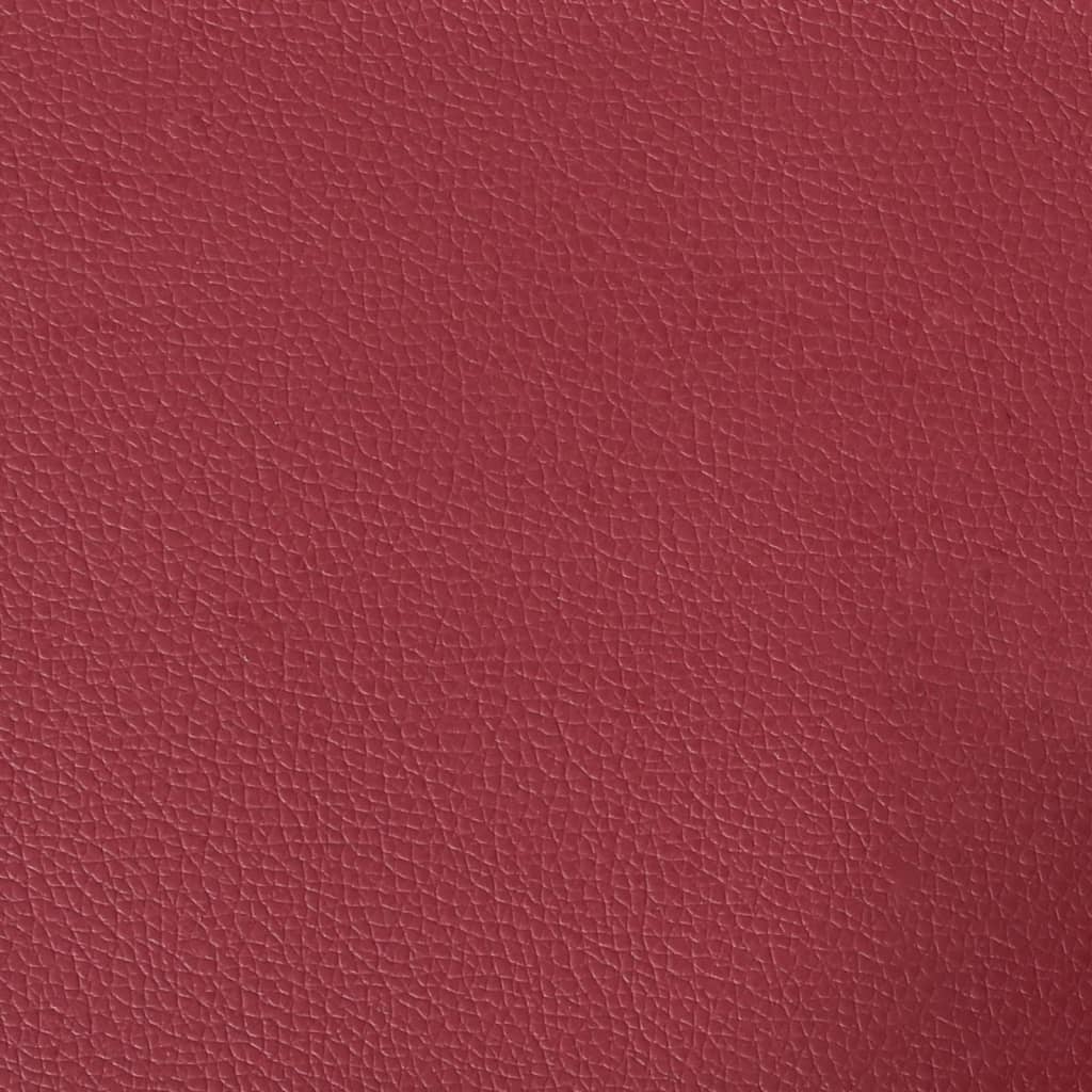 Ensemble de canapés 3 pcs et coussins rouge bordeaux similicuir - XIOS