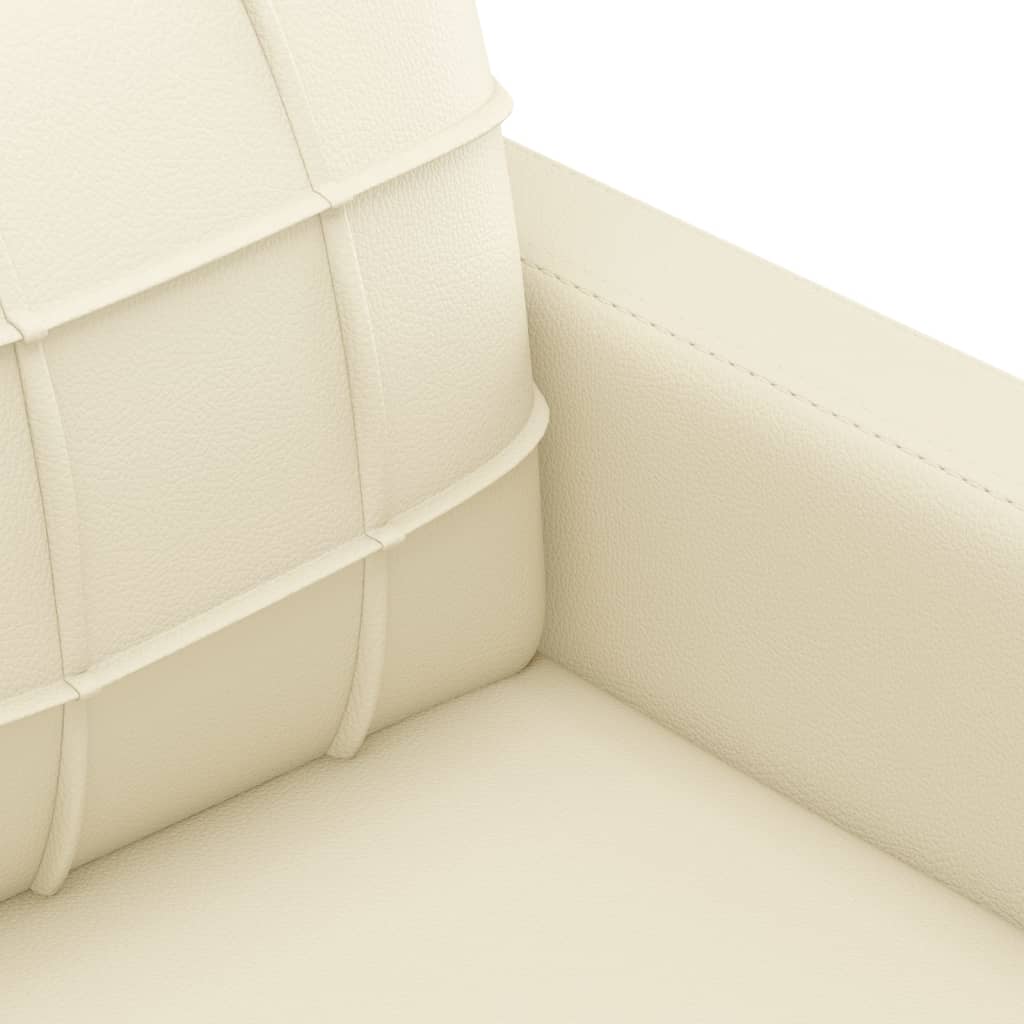 Ensemble de canapés 4 pcs avec coussins crème similicuir - XIOS