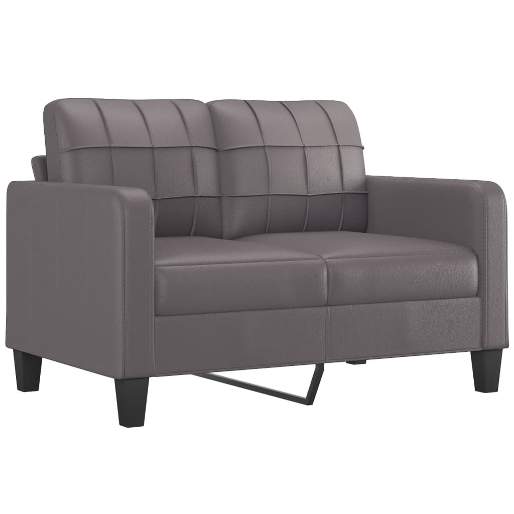 Ensemble de canapés 4 pcs avec coussins gris similicuir - XIOS