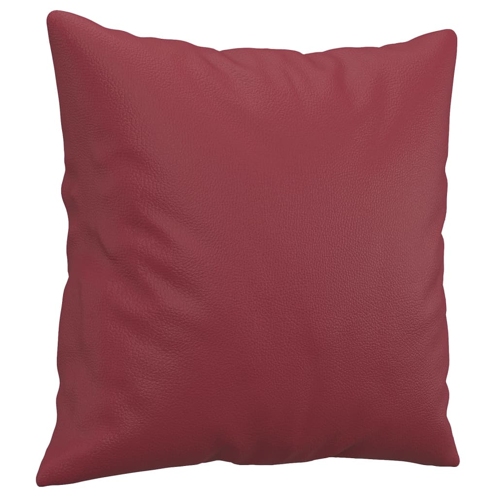 Ensemble de canapés 4 pcs et coussins rouge bordeaux similicuir - XIOS