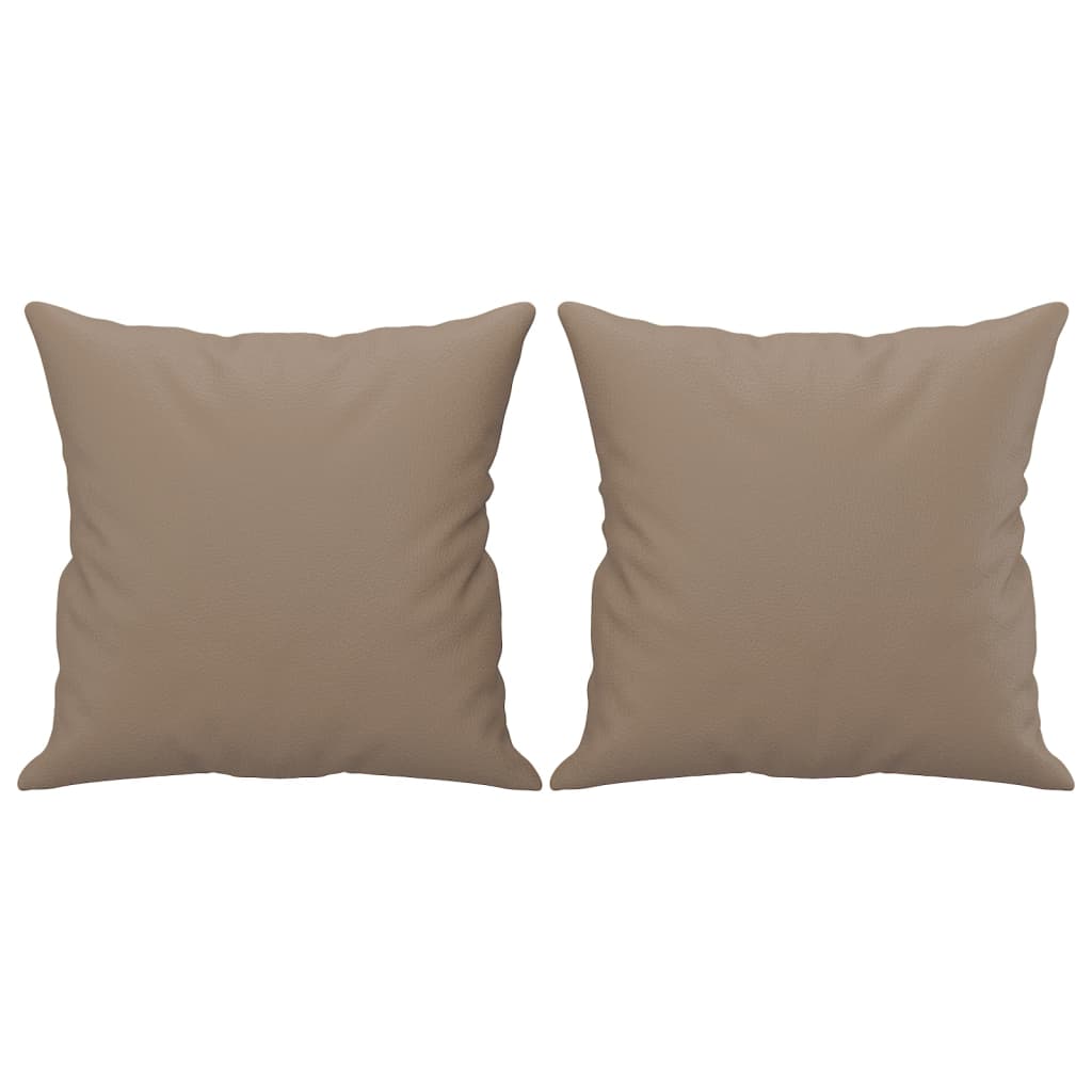 Ensemble de canapés 2 pcs avec coussins cappuccino similicuir - XIOS