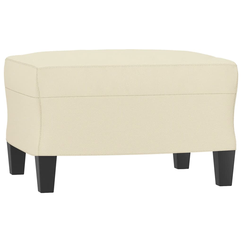 Ensemble de canapés 3 pcs avec coussins crème similicuir - XIOS
