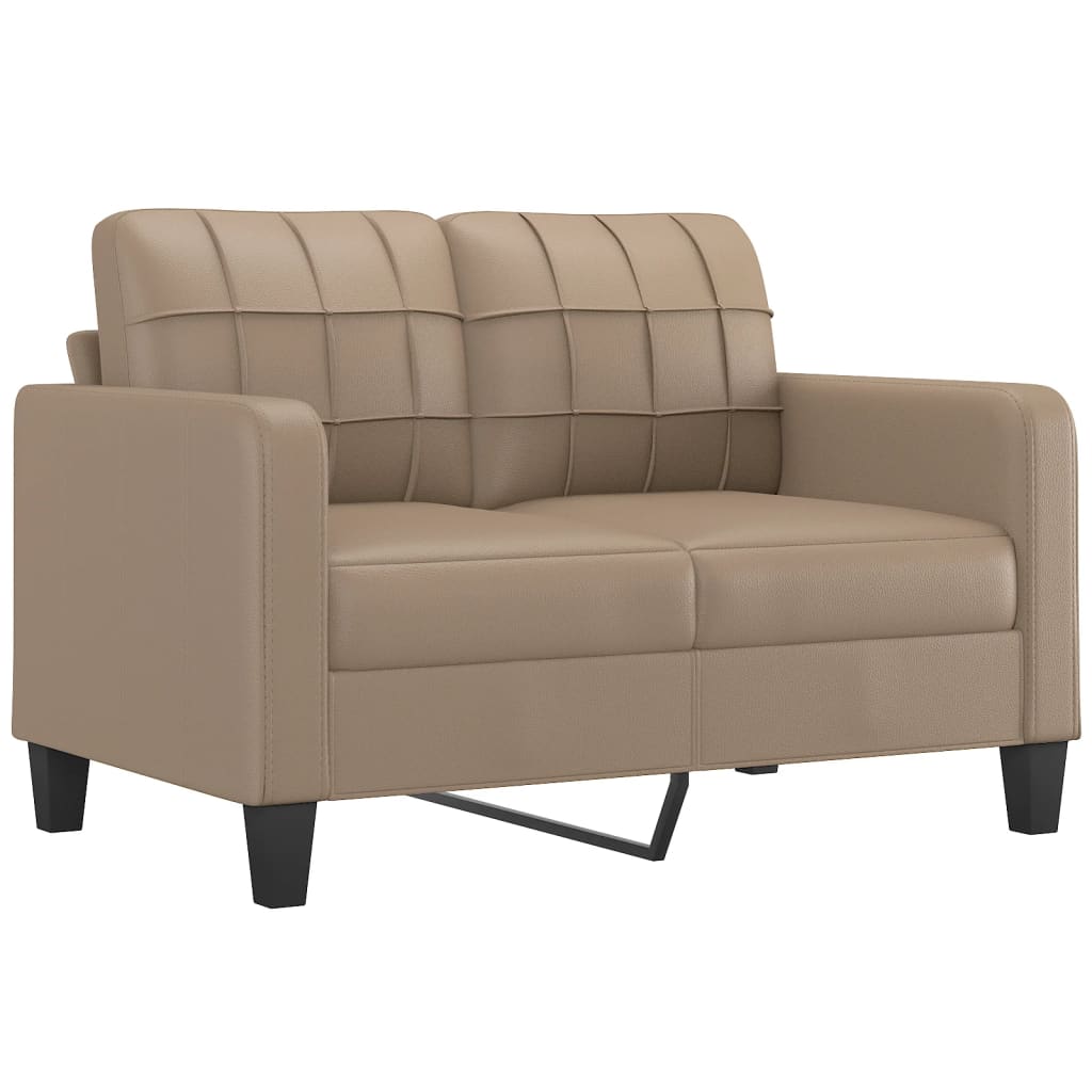 Ensemble de canapés 2 pcs avec coussins cappuccino similicuir - XIOS