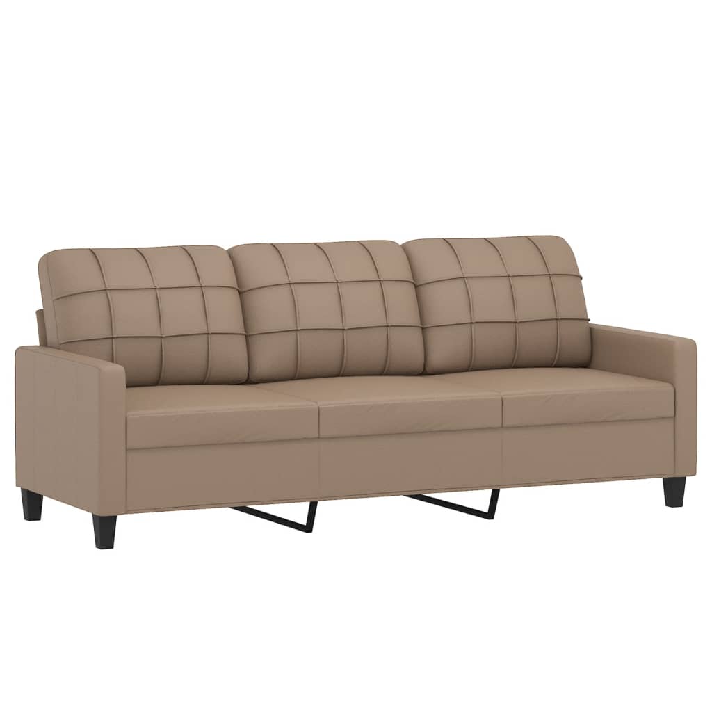 Ensemble de canapés 2 pcs avec coussins cappuccino similicuir - XIOS