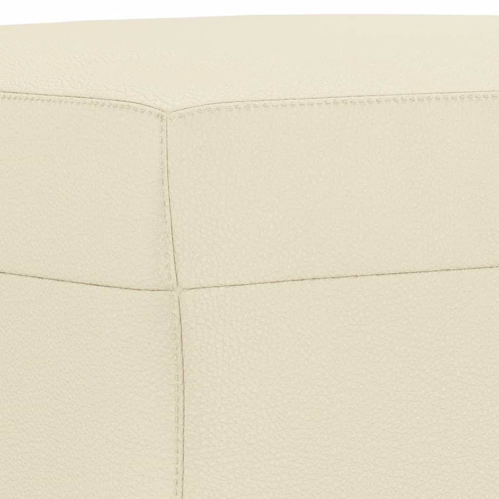 Ensemble de canapés 3 pcs avec coussins crème similicuir - XIOS
