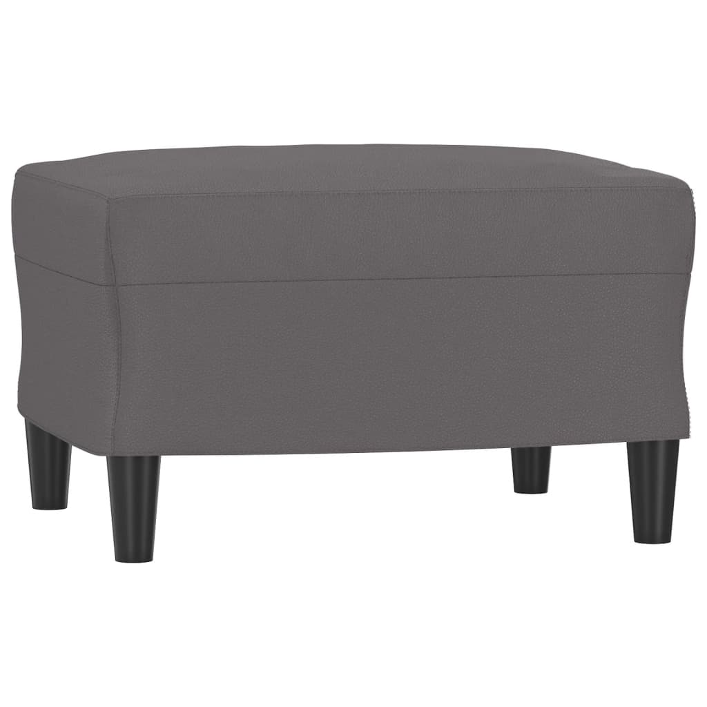 Ensemble de canapés 3 pcs avec coussins gris similicuir - XIOS