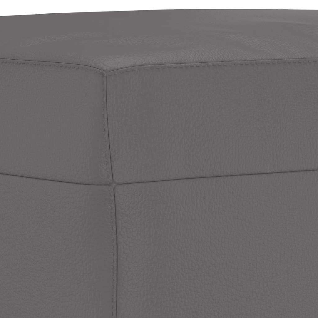 Ensemble de canapés 3 pcs avec coussins gris similicuir - XIOS