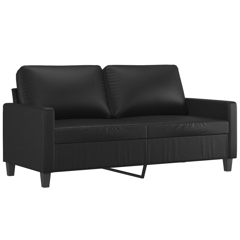 Ensemble de canapés 2 pcs avec coussins Noir Similicuir - XIOS