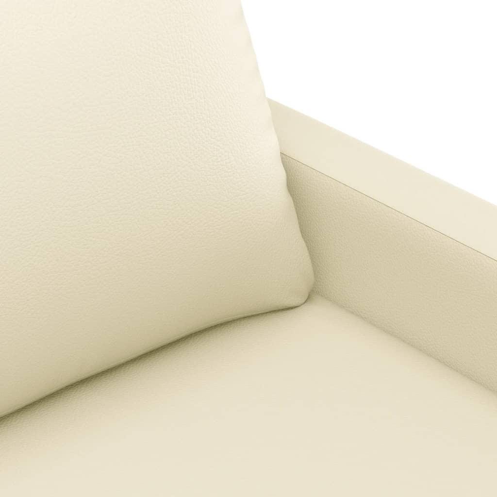 Ensemble de canapés 2 pcs avec coussins Crème Similicuir - XIOS