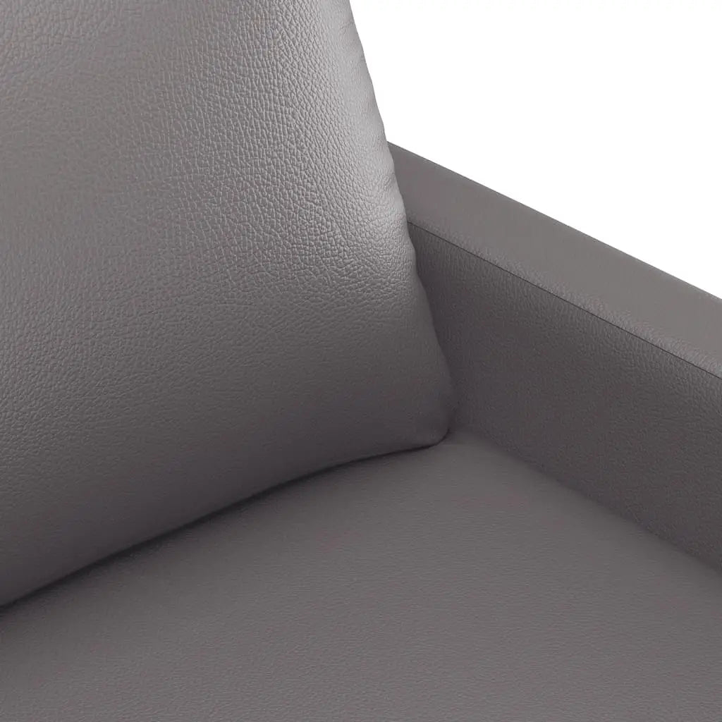 Ensemble de canapés 2 pcs avec coussins Gris Similicuir - XIOS