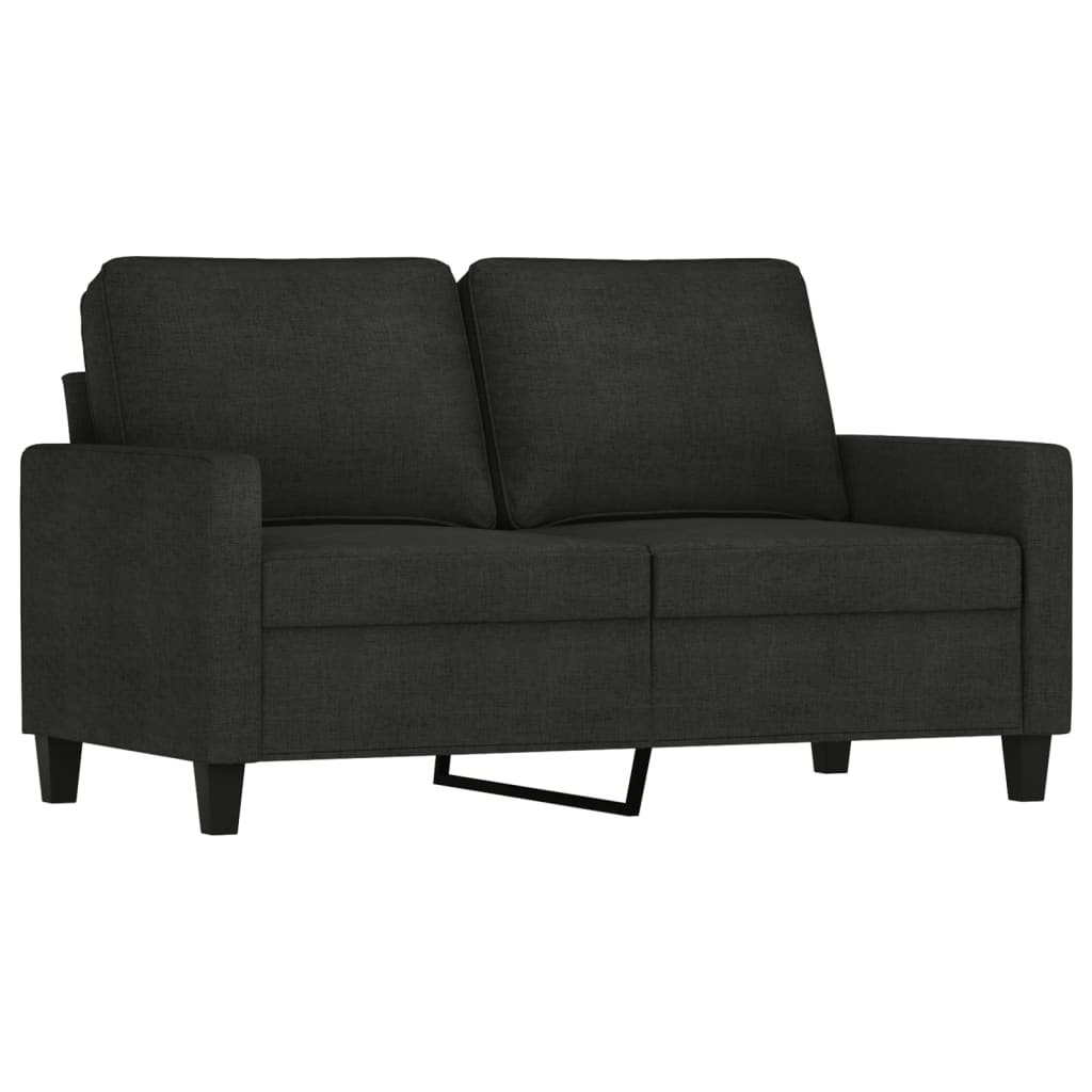 Ensemble de canapés 3 pcs avec coussins Noir Tissu - XIOS