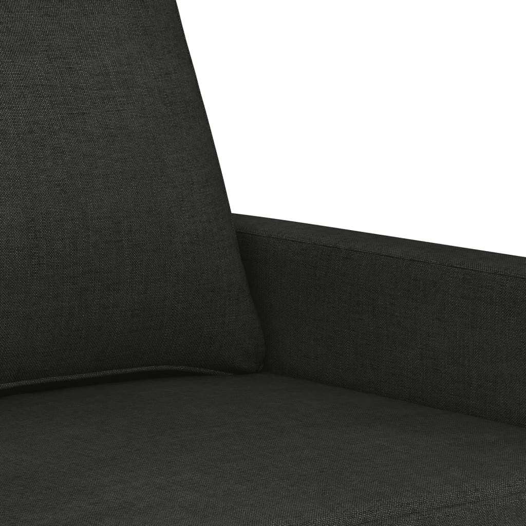 Ensemble de canapés 3 pcs avec coussins Noir Tissu - XIOS