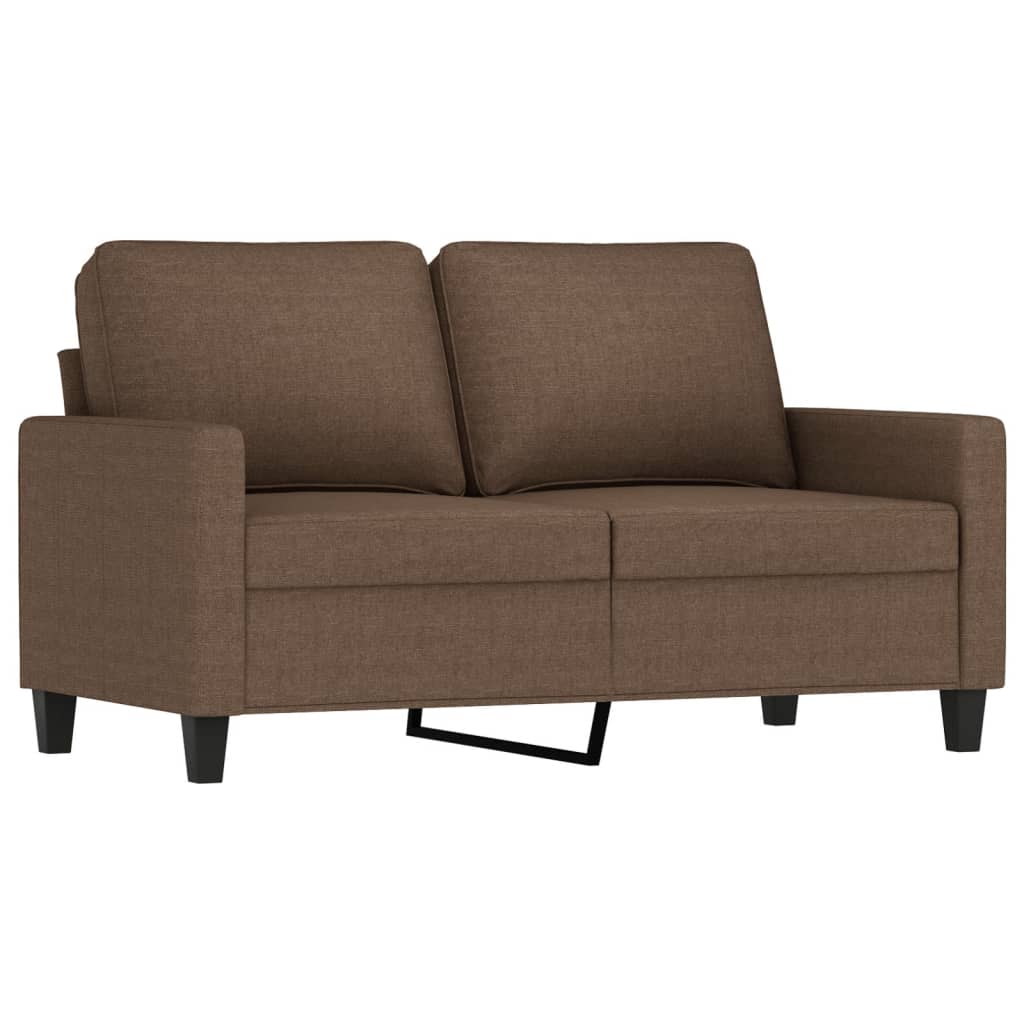 Ensemble de canapés 4 pcs avec coussins Marron Tissu